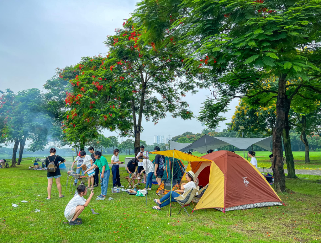 Cắm trại công viên yên sở